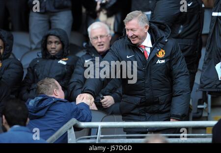 SIR ALEX FERGUSON HULL CITY FC V MANCHESTER UNIT KC STADIUM HULL ENGLAND 26. Dezember 2013 Stockfoto