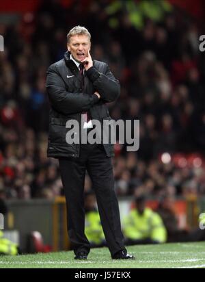 DAVID MOYES MANCHESTER UNITED V SWANSEA CI OLD TRAFFORD MANCHESTER ENGLAND 11. Januar 2014 Stockfoto