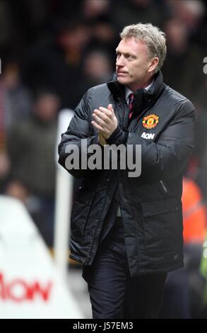 DAVID MOYES MANCHESTER UNITED V SWANSEA CI OLD TRAFFORD MANCHESTER ENGLAND 11. Januar 2014 Stockfoto