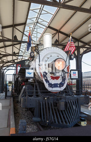 Tucson, Arizona - Southern Pacific Lokomotive 1673, im südlichen Arizona Transportation Museum ausgestellt. Die Lokomotive wurde im Jahr 1900 von Weiß'sche gebaut. Stockfoto