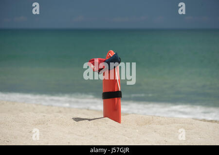 Aufgenommen vor eine Strandwache am Strand in Melbourne Florida Stockfoto