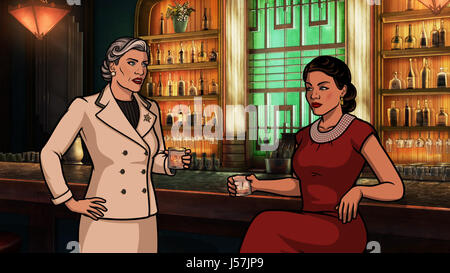 Archer Lana Kane Stimme Von Aisha Tyler Sterling Archer Stimme Von H Jon Benjamin In Archer 1999 Bort Der Garj Staffel 10 Episode 1 Mai 29 2019 Geluftet C Fxx Courtesy Everett Collection Stockfotografie Alamy