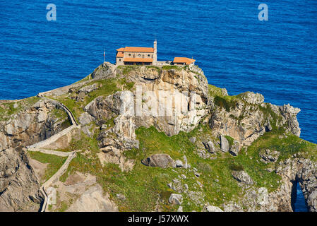 San Juan de Gaztelugatxe, Bermeo, Biskaya, Baskenland, Spanien Stockfoto