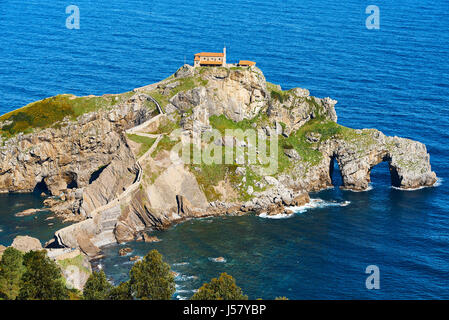 San Juan de Gaztelugatxe, Bermeo, Biskaya, Baskenland, Spanien Stockfoto