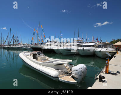 Bilder von kombinierten Palma International Boat Show 2017 und Palma Superyacht zeigen 2017 - Palma alten Hafen (Moll Vell), Palma De Mallorca, Balearen Stockfoto