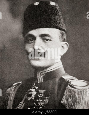 Ismail Enver Pascha, 1881 – 1922. Türkischer Offizier und ein Führer der Jungtürkischen Revolution 1908.  Hutchinson Geschichte der Nationen veröffentlichte 1915. Stockfoto