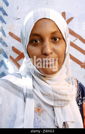 Nubische Frau Porträt. Stockfoto