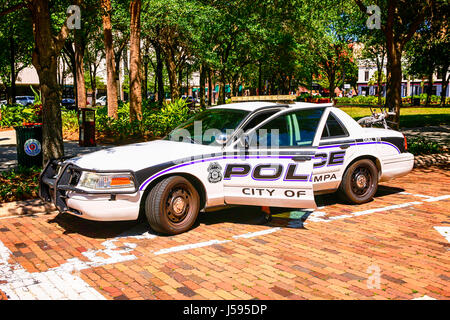 Polizei-Fahrzeug in der Stadt Tampa FL Stockfoto