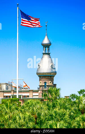 Die viktorianischen maurische Minarette von der University of Tampa in Florida Stadt Stockfoto