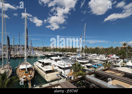 Bilder von kombinierten Palma International Boat Show 2017 und Palma Superyacht zeigen 2017 - Palma alten Hafen (Moll Vell), Palma De Mallorca, Balearen Stockfoto