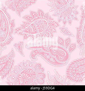 Nahtlose rosa paisley Hintergrundmuster Stockfoto