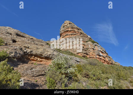 Pena san Miguel der natürlichen gateway Salto de Roldan in Aragon. Stockfoto