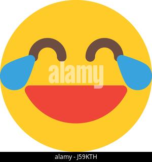 Emoji mit Träne der Freude Stock Vektor