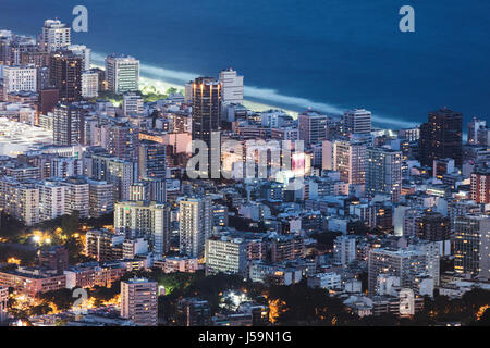 Ipanema / Leblon Strand und Nachbarschaft in Rio, Brasilien Stockfoto