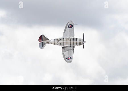 Chino, USA – 7. Mai 2017: Seversky AT-12 Guardsman auf dem Display während Flugzeuge der Ruhm Air Show in Chino Flughafen. Stockfoto