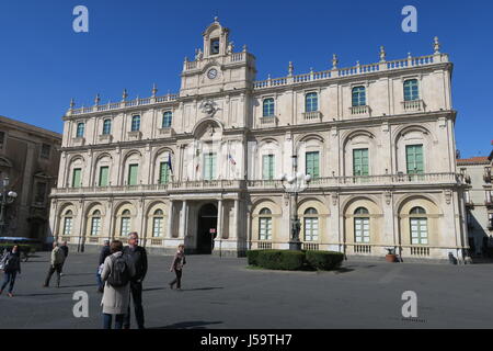 Catania ist die Hauptstadt der Metropole Catania. Universität Catania. siculorum Gymnasium. Sizilien, Italien, Europa Stockfoto