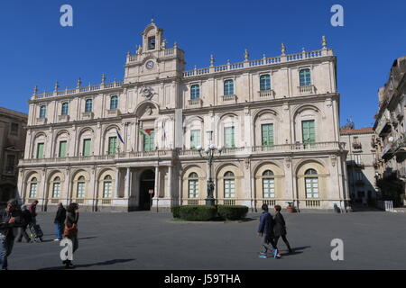 Catania ist die Hauptstadt der Metropole Catania. Universität Catania. siculorum Gymnasium. Sizilien, Italien, Europa Stockfoto