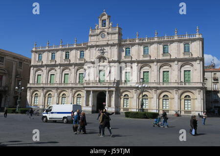 Catania ist die Hauptstadt der Metropole Catania. Universität Catania. siculorum Gymnasium. Sizilien, Italien, Europa Stockfoto