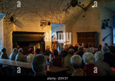 Clare, Mai 7: Innenansicht des historischen Bunratty Castle & Folk Parks am 7. Mai 2017 in County Clare, Irland Stockfoto