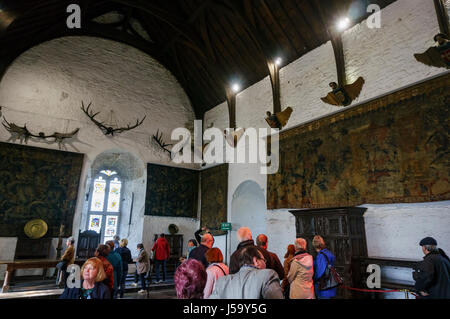 Clare, Mai 7: Innenansicht des historischen Bunratty Castle & Folk Parks am 7. Mai 2017 in County Clare, Irland Stockfoto