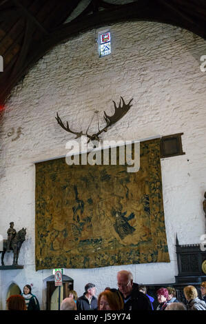 Clare, Mai 7: Innenansicht des historischen Bunratty Castle & Folk Parks am 7. Mai 2017 in County Clare, Irland Stockfoto