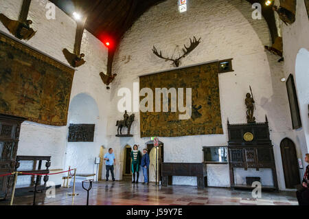 Clare, Mai 7: Innenansicht des historischen Bunratty Castle & Folk Parks am 7. Mai 2017 in County Clare, Irland Stockfoto