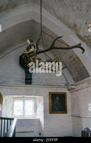 Clare, Mai 7: Innenansicht des historischen Bunratty Castle & Folk Parks am 7. Mai 2017 in County Clare, Irland Stockfoto