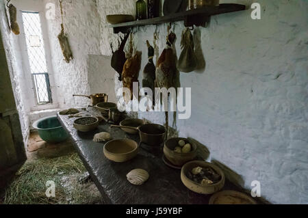 Clare, Mai 7: Innenansicht des historischen Bunratty Castle & Folk Parks am 7. Mai 2017 in County Clare, Irland Stockfoto