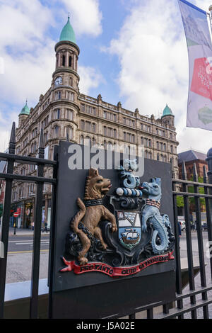 Belfast, 9.Mai: Außenansicht des berühmten Belfast City Hall am 9. Mai 2017 in Nordirland Stockfoto