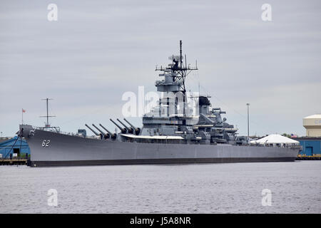 USS New Jersey Schlachtschiff Philadelphia USA Stockfoto