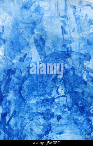Aquarell Hintergrund für Texturen. Abstrakte Aquarell Hintergrund. Striche der Farbe auf dem Papier. Blaue Farbe Stockfoto