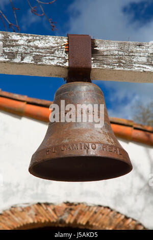 El Camino Real Lampe, Mission San Juan Bautista, Kalifornien Stockfoto