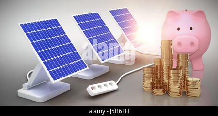 Flare vor grauem Hintergrund Stockfoto