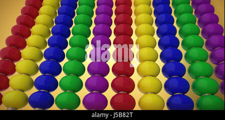 Grafik von Spielzeug Abacus gegen gelbe vignette Stockfoto