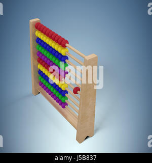 Zusammengesetztes Bild von Abacus Spielzeug gegen lila vignette Stockfoto