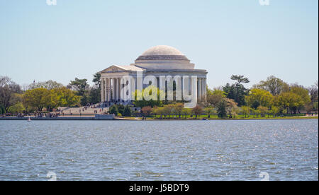 Thomas Jefferson Memorial - Ansicht von Tidal Basin in Washington - WASHINGTON DC - COLUMBIA Stockfoto