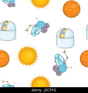 Weltraum-Muster. Cartoon Illustration des Weltraums Vektormuster für web Stock Vektor