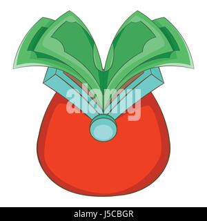 Geldbörse-Symbol. Cartoon-Illustration der Brieftasche Vektor Icon für web Stock Vektor