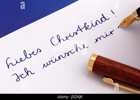 Vater Nicholas Yule Liste der Heiligabend wünscht schriftliche Weihnachtsgeschenk Stockfoto