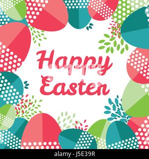 Glückliches Ostern Grußkarte Stock Vektor