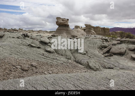 Sphinx, Felsformation in Ischigualasto ("Valle De La Luna"), Argentinien Stockfoto