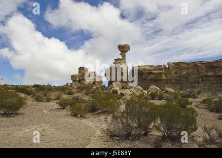 El Submarino, Felsformation in Ischigualasto ("Valle De La Luna"), Argentinien Stockfoto