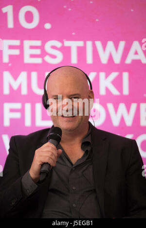 Krakau, Polen. 17. Mai 2017. Trevor Morris, ein kanadischer Orchester Komponist besucht eine Pressekonferenz am ersten Tag der 10. Auflage des Krakauer Filmfestival Musik. Bildnachweis: Omar Marques/Pacific Press/Alamy Live-Nachrichten Stockfoto