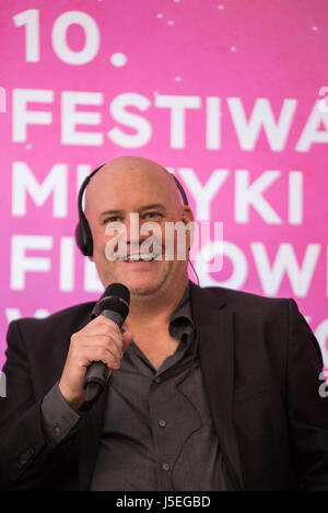 Krakau, Polen. 17. Mai 2017. Trevor Morris, ein kanadischer Orchester Komponist besucht eine Pressekonferenz am ersten Tag der 10. Auflage des Krakauer Filmfestival Musik. Bildnachweis: Omar Marques/Pacific Press/Alamy Live-Nachrichten Stockfoto