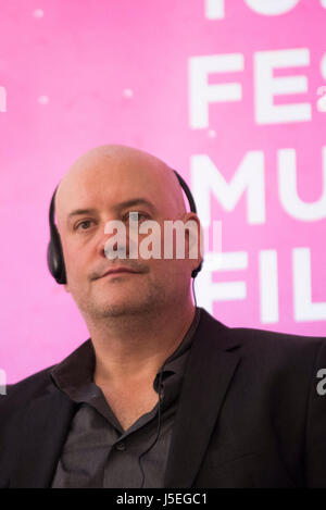 Krakau, Polen. 17. Mai 2017. Trevor Morris, ein kanadischer Orchester Komponist besucht eine Pressekonferenz am ersten Tag der 10. Auflage des Krakauer Filmfestival Musik. Bildnachweis: Omar Marques/Pacific Press/Alamy Live-Nachrichten Stockfoto