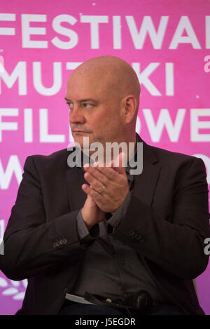 Krakau, Polen. 17. Mai 2017. Trevor Morris, ein kanadischer Orchester Komponist besucht eine Pressekonferenz am ersten Tag der 10. Auflage des Krakauer Filmfestival Musik. Bildnachweis: Omar Marques/Pacific Press/Alamy Live-Nachrichten Stockfoto