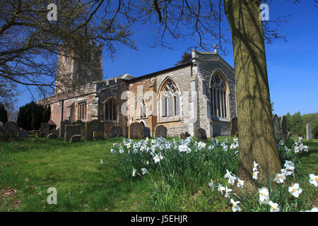 St Leonards Pfarrei, Old Warden Kirchdorf, Bedfordshire; England; UK Stockfoto