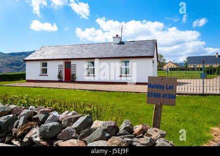 Ferienhaus, Schilder, Loughros Punkt, Ardara, County Donegal, Irland zu lassen Stockfoto