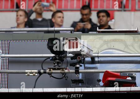 HAWK EYE TORLINIE Technologie MANCHESTER UNITED V WIGAN ATHL WEMBLEY Stadion LONDON ENGLAND 11. August 2013 Stockfoto