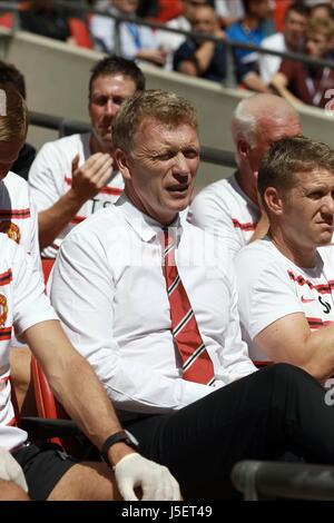 DAVID MOYES MANCHESTER UNITED MANAGER WEMBLEY Stadion LONDON ENGLAND 11. August 2013 Stockfoto